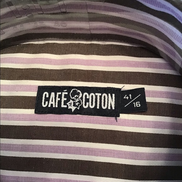 Outstanding Cafe Coton spread collar stripe shirt - Picture 4 of 7